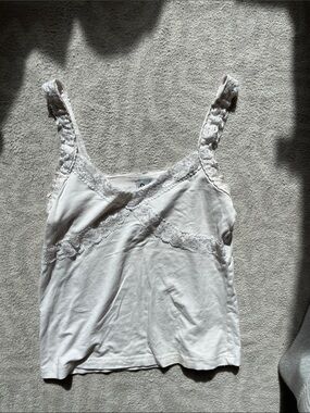 Lilly Pulitzer White Lace-Trim Camisole